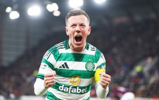 Callum McGregor of Celtic celebrates