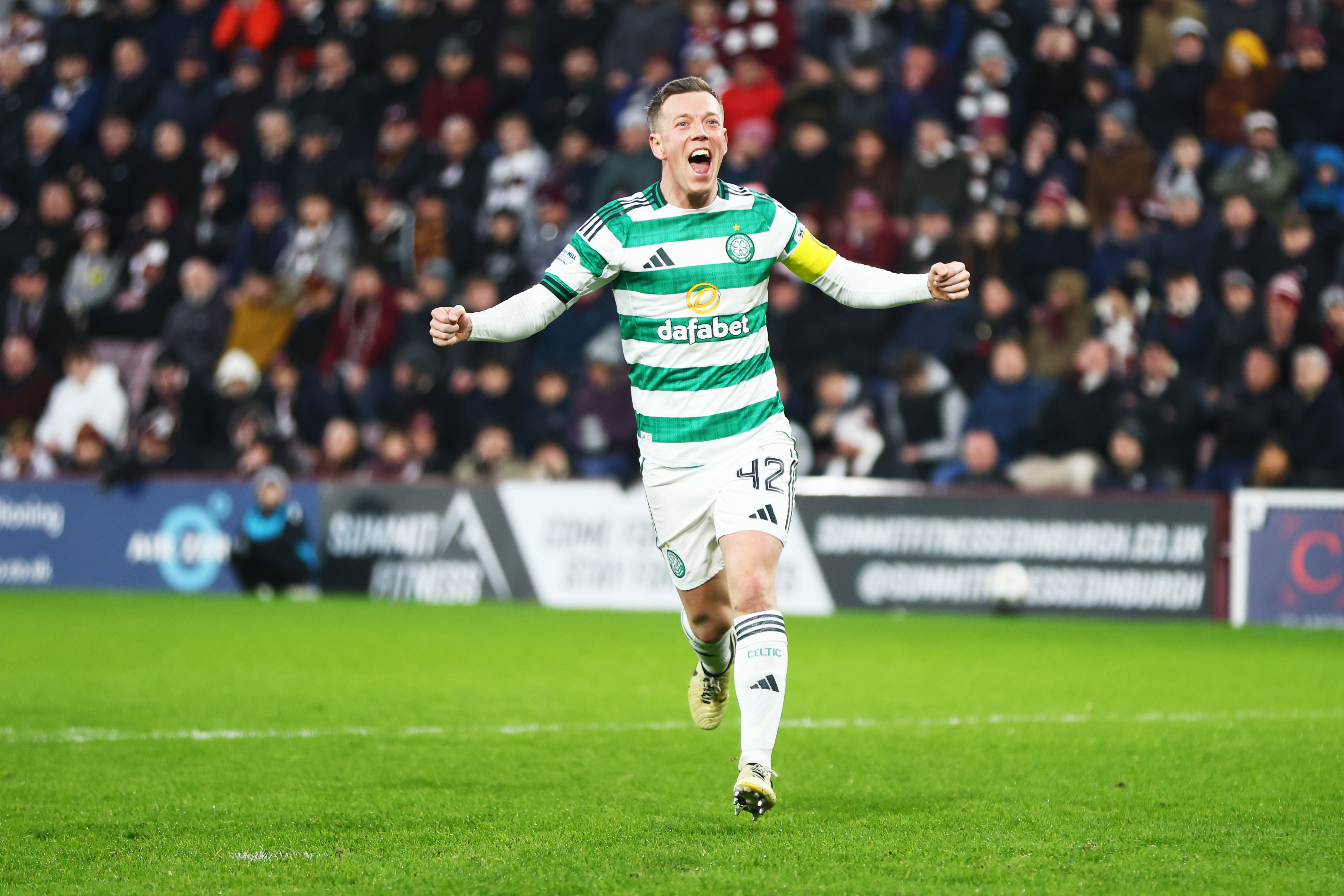 Callum McGregor of Celtic celebrates 