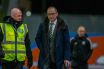 Martin O'Neill arrives at the Falkirk Stadium