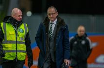 Martin O'Neill arrives at the Falkirk Stadium