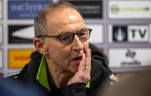 Celtic Manager Martin O'Neill as post-match media conference