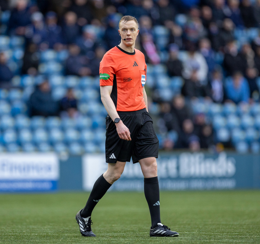 Referee Duncan Nicolson at Rugby Park