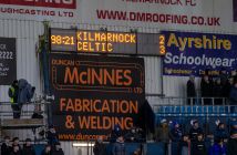 The scoreboard at Rugby Park.