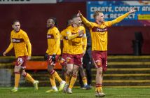 Stephen Welsh celebrates