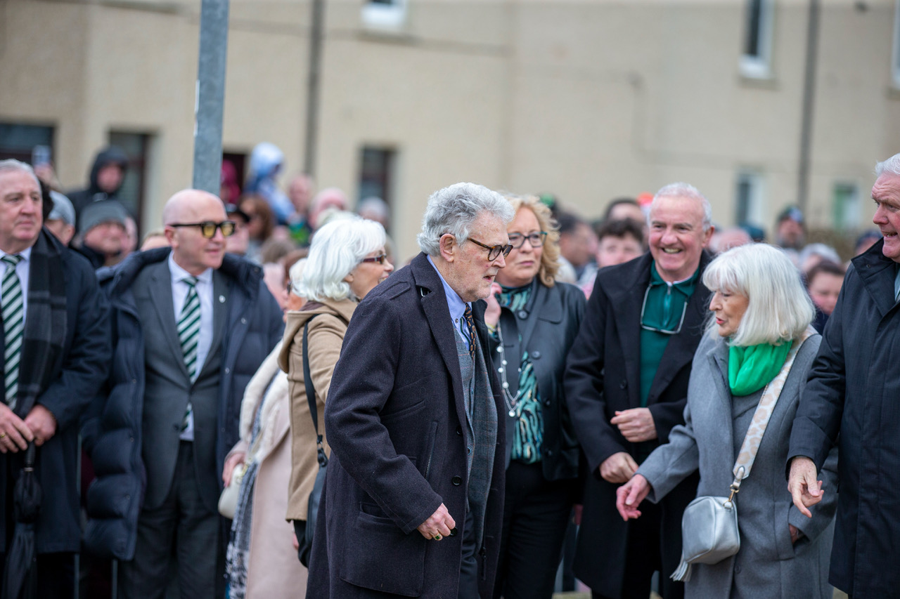 Tommy Gemmell statue unveiling at the Lisbon Lion's hometown of Craigneuk.