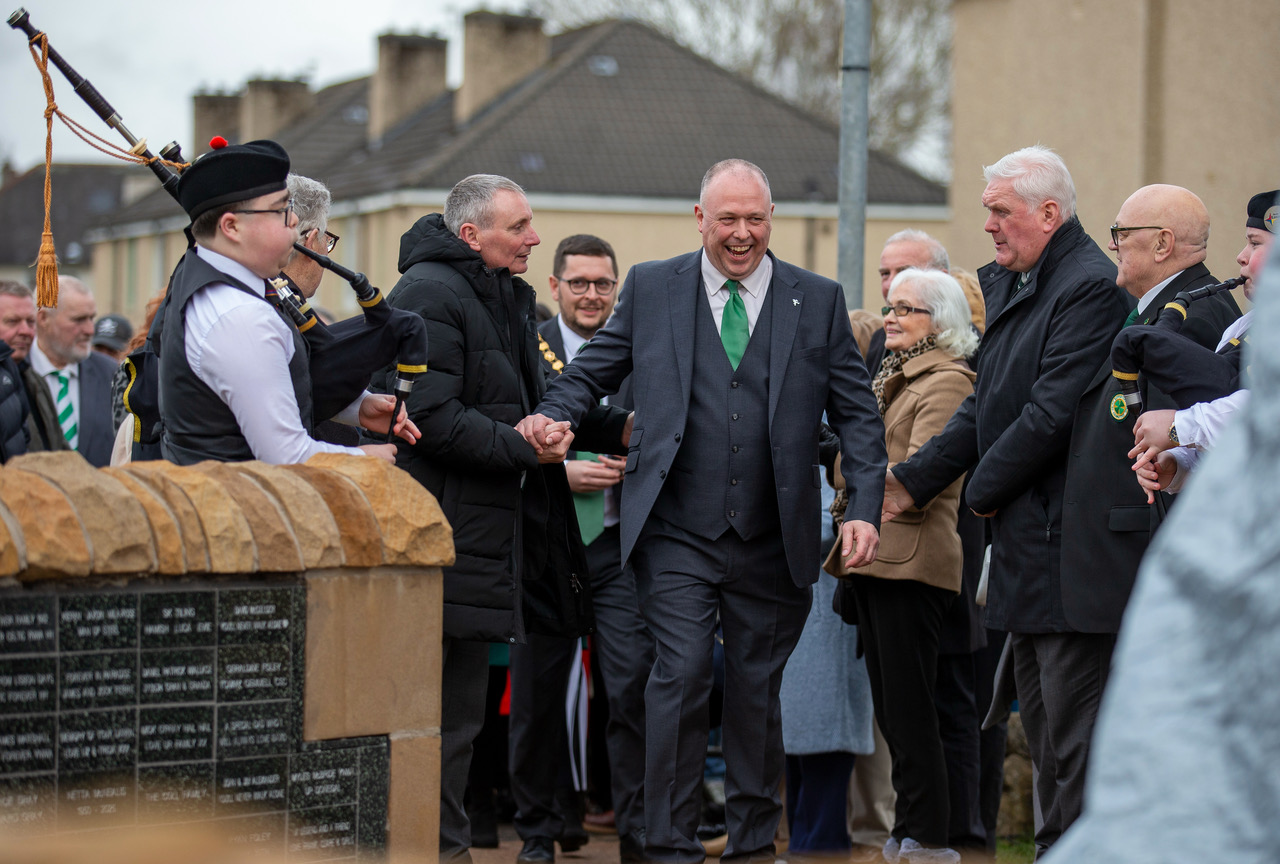 Tommy Gemmell statue unveiling at the Lisbon Lion's hometown of Craigneuk.