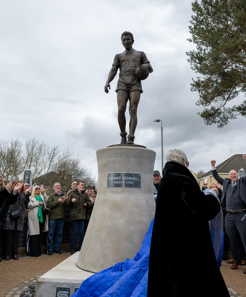 Tommy Gemmell statue unveiling at the Lisbon Lion's hometown of Craigneuk.