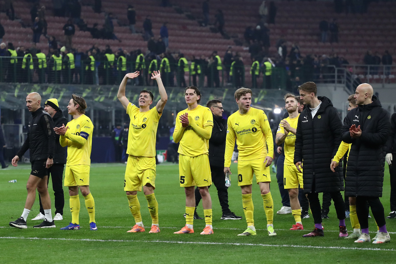 Bodo/Glimt players celebrate