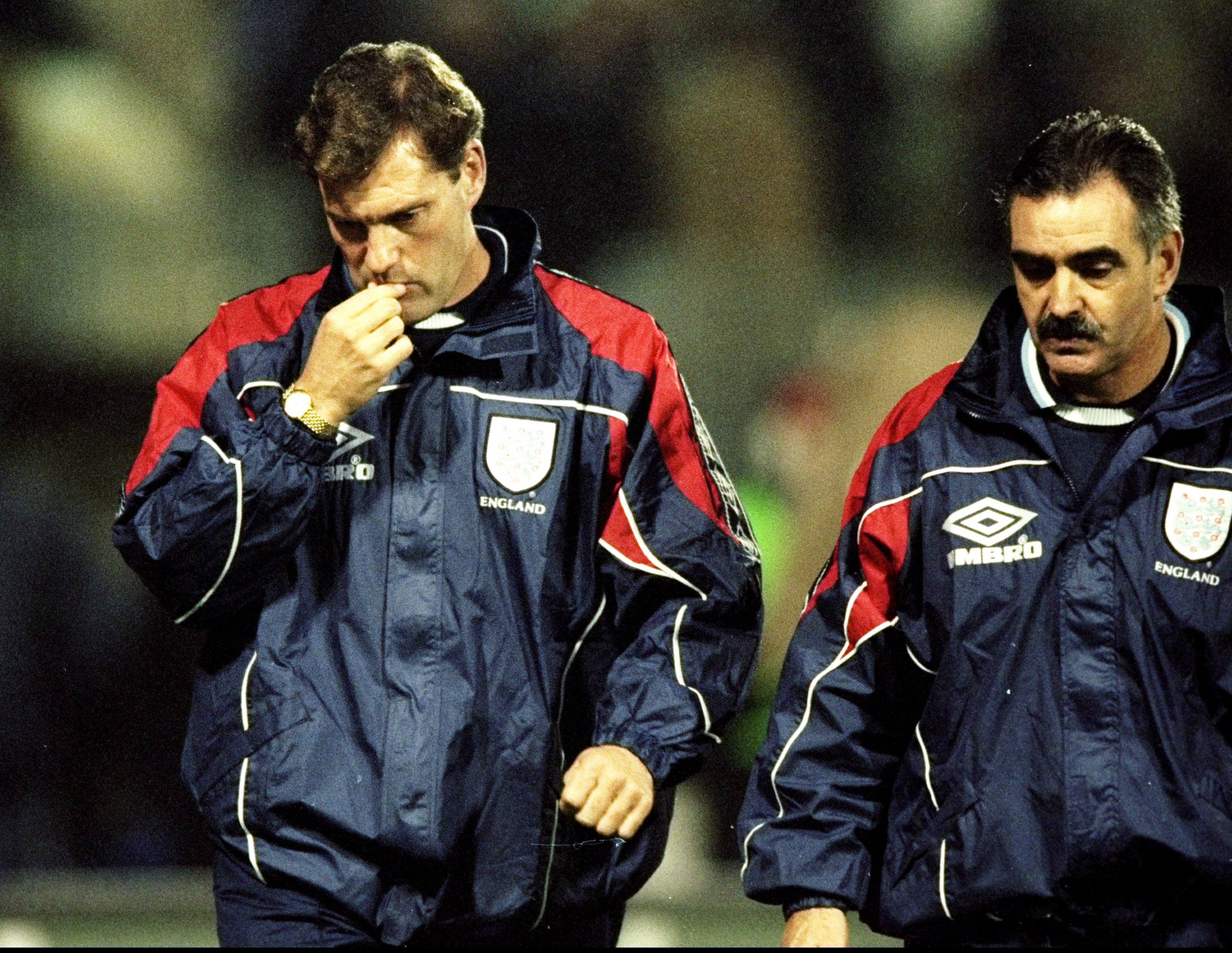 England coach Glenn Hoddle and assistant John Gorman