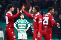 Sebastian Tounekti of Celtic looks dejected