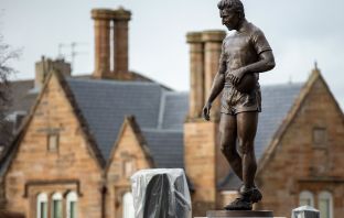 Tommy Gemmell statue unveiling at the Lisbon Lion's hometown of Craigneuk.