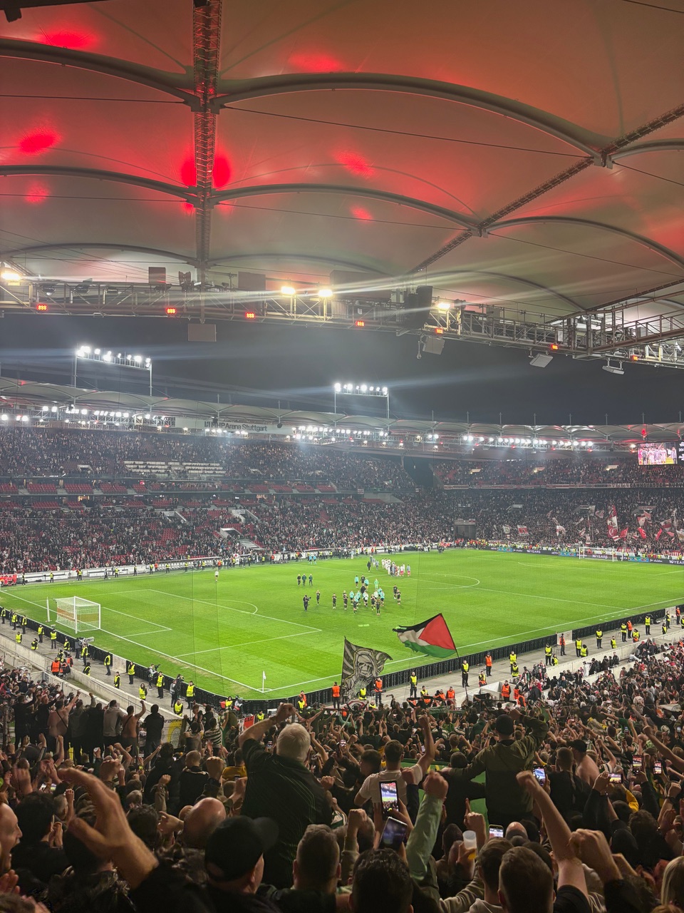 The view from the Celtic end in Stuttgart