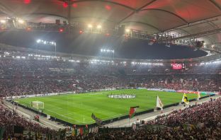 The view from the Celtic end in Stuttgart