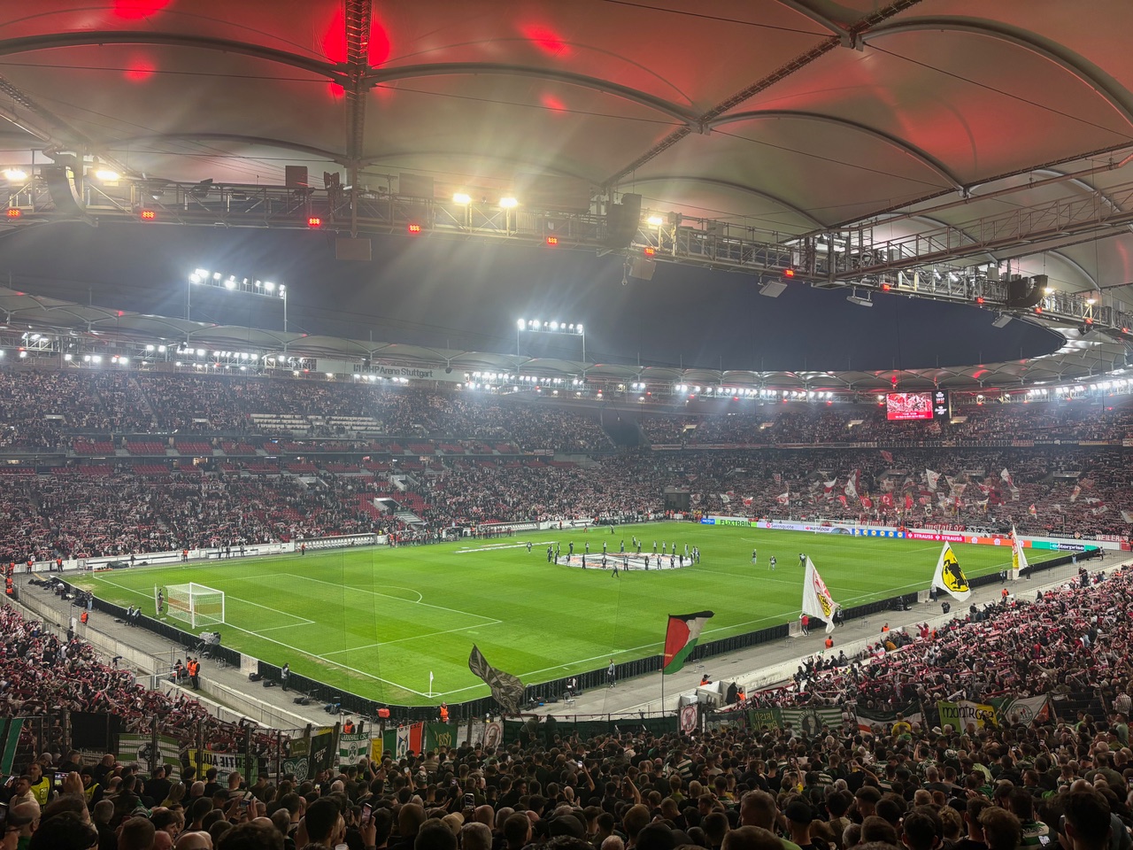 The view from the Celtic end in Stuttgart