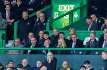 Willie Haughey in director's box at Hibs game