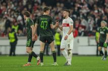 Dane Murray at final whistle in Stuttgart