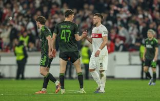Dane Murray at final whistle in Stuttgart