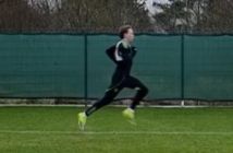 Alistair Johnston back on the grass at Lennoxtown
