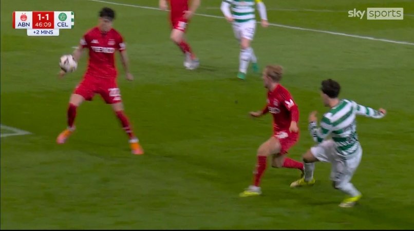 Celtic's penalty claim at Pittodrie