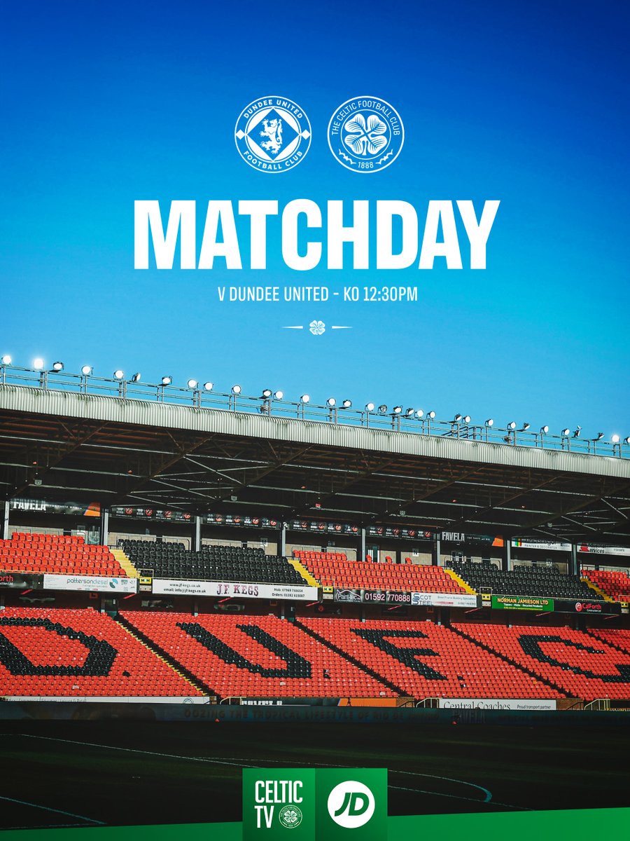 Dundee Utd v Celtic. Kick-off time 12.300pm. 