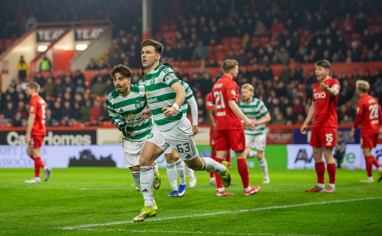 Kieran Tierney scores.
