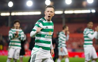 Callum McGregor celebrates.