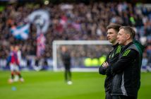 Kieran Tierney and Callum McGregor at Ibrox