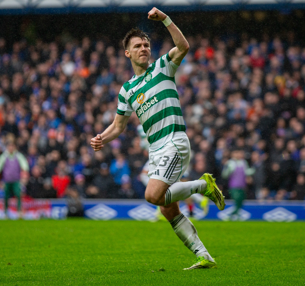 Kieran Tierney celebrates