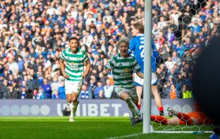 Daizen scores before Andrew Dallas rules it out for a fake offside