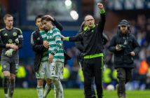 Martin O'Neill applauds the Celtic support