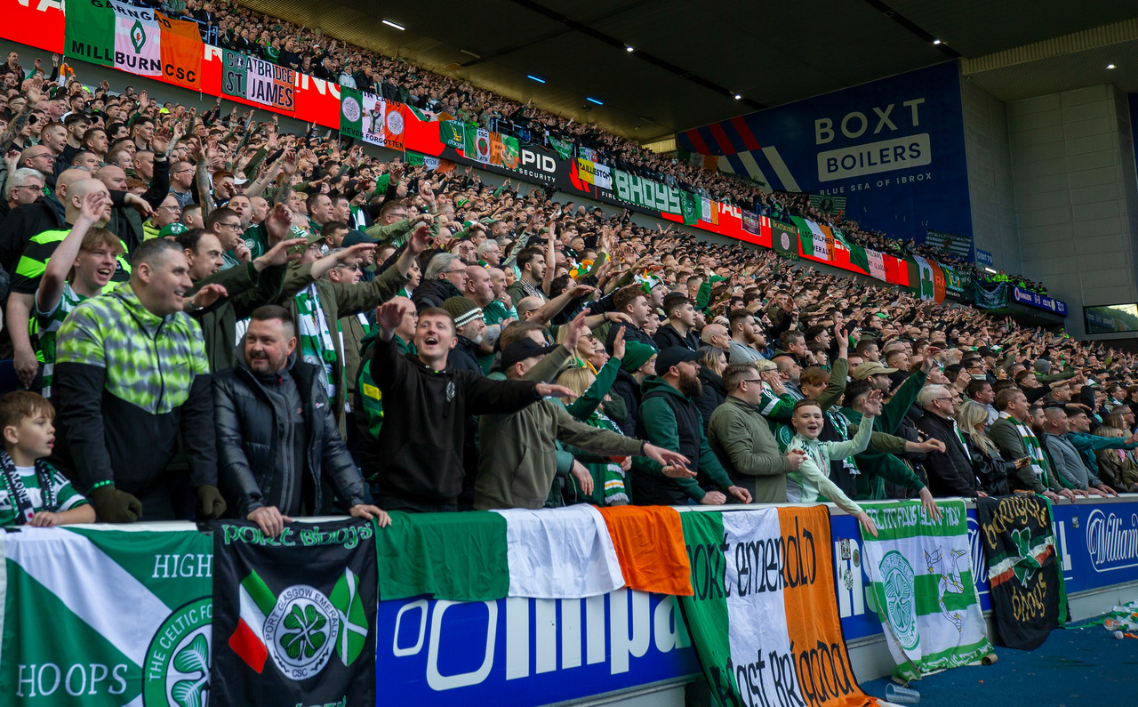 Celtic fans at Ibrox