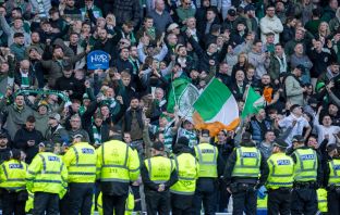 Celtic fans at Ibrox