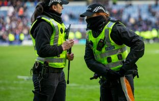 Police officers at Ibrox