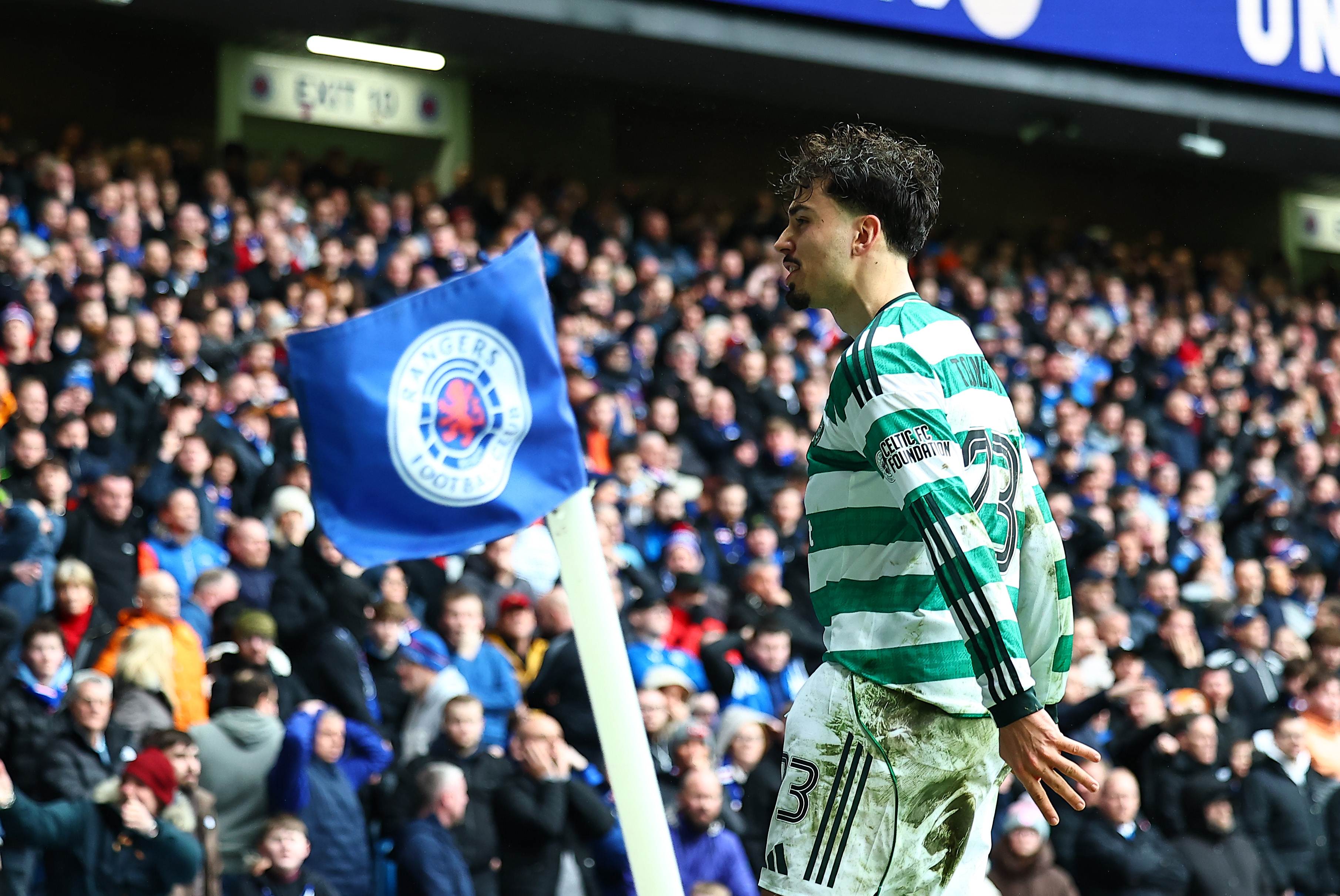 Sebastian Tounekti of Celtic celebrates