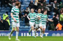 Reo Hatate of Celtic celebrates