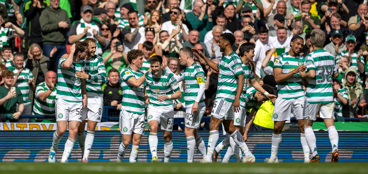 Anthony Ralston celebrates