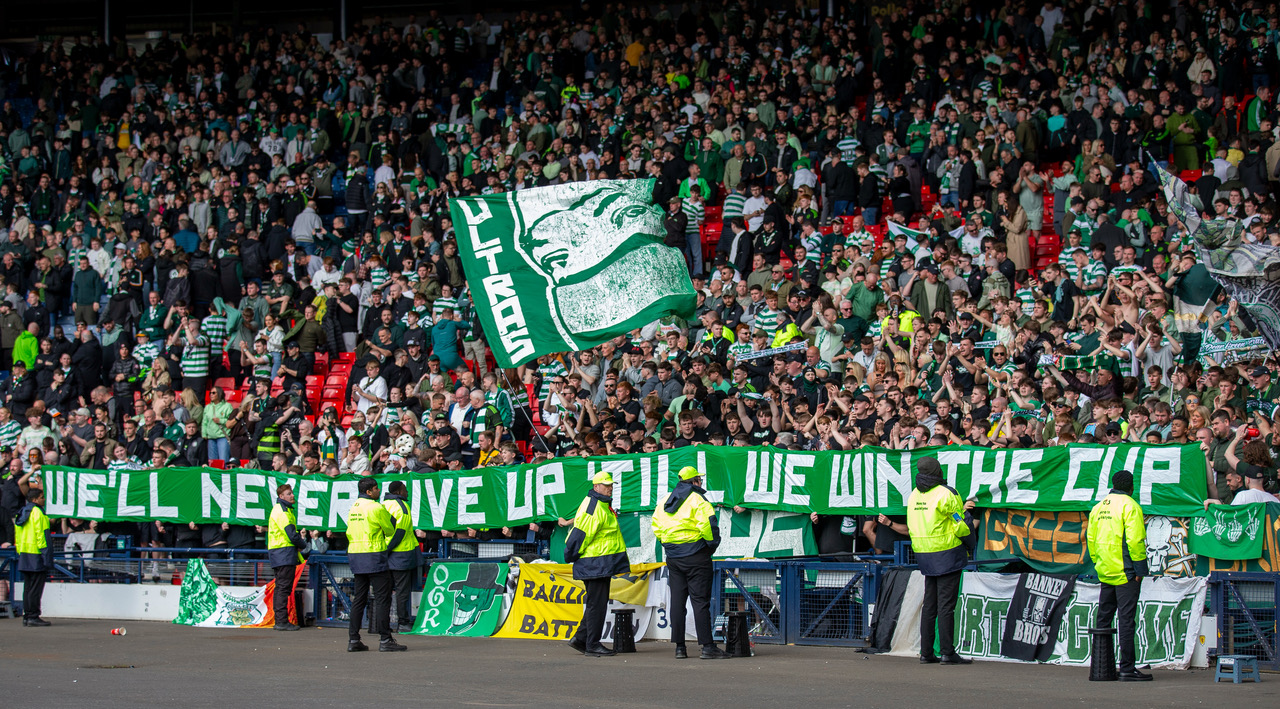 Celtic supporters celebrate