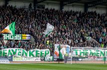 Celtic supporters at Dens Park