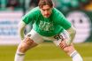 Anthony Ralston of Celtic warms up