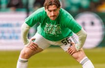Anthony Ralston of Celtic warms up
