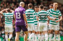 Celtic celebrations after Alex Oxlade-Chamberlain scores